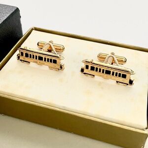 Vintage Lake Dewey Train Cufflinks